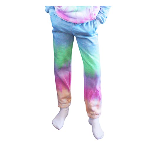 Pure Essence Kids Tie Dye Sweatpants for Kids, Comfortable and Eye-Catching, Navy Gem, Children's Medium (Ages 10-12)