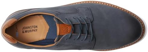 Johnston & Murphy Men's Braydon Plain Toe Navy Oiled Nubuck, 9 | Image 1