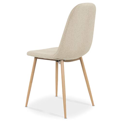 Lot 4 chaises scandinaves Bali en tissu INTENSE DECO