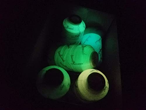 Hilo de bordar glow in the dark Simthread 5 carretes 550 yardas miniatura 3