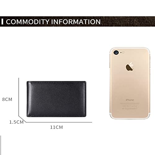 Carteira de Couro Hyranect Anti-furto RFID, Porta-cartões curtos (Preto)