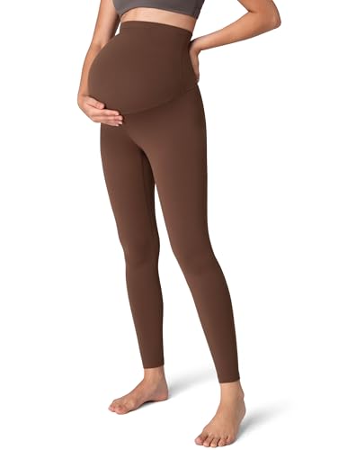 Colorfulkoala Womens Dreamlux Maternity Leggings Over The Belly 25" / 28" Inseam Soft Workout Activewear Yoga Pregnancy Pants