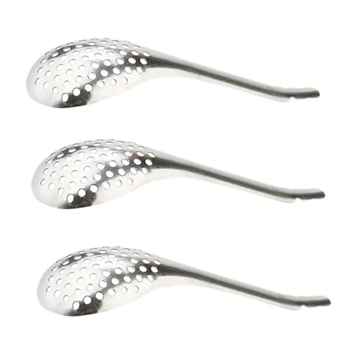 OFFSCH Stainless Steel Caviar Colander 3-piece Set Slotted Spoon for Cooking Utensils Perfect for Spherification Kitchen Tools