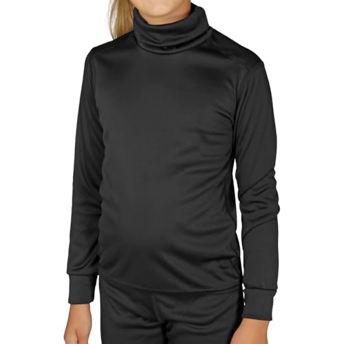Hot Chillys Youth Peach Skins T-Neck Lightweight Relaxed Fit Base Layer Top | Thermal Long Sleeve Shirt for Girls and Boys2