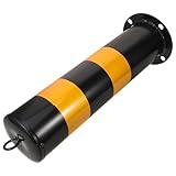 MAGICLULU Thickened Steel Warning Column Safety Barricade 50cm High 0.8mm Tube Parking Stop with Screws