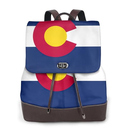 Sac à dos en cuir Colorado EdWal noir pour femme, cartable élégant et polyvalent de taille unique