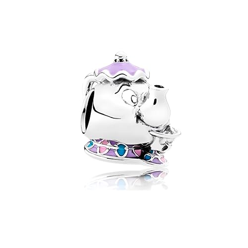 D 31 Charm Potts et Chip, Argent Sterling 925, Compatible avec Bracelet Pandora