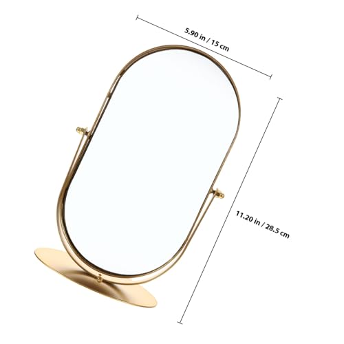 Miroir de coiffeuse vintage stable avec socle antidérapant pour table