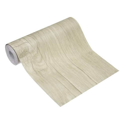 Image of MECCANIXITY Wood Grain Repair Tape, 5 Inch x 16 Feet Self Adhesive Wood Grain Tape Multi-Purpose Wallpaper Border Trim for Furniture Floors Windows Doors Tables Home, Brown
