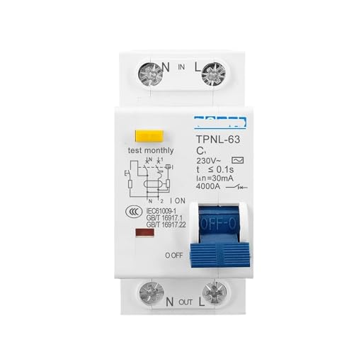 Disjoncteur TPNL 63A 230V 1P+N protection surintensité