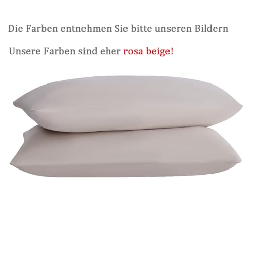 Nesture Seitenschläferkissen Bezug 40 x 145 2er Set, Beige – Ansicht 2