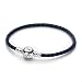 Produktbild PANDORA Moments Blaues Geflochtenes Lederarmband mit Kugelverschluss, Kompatibel Moments, Größe: 19 cm, 592790C01-S2