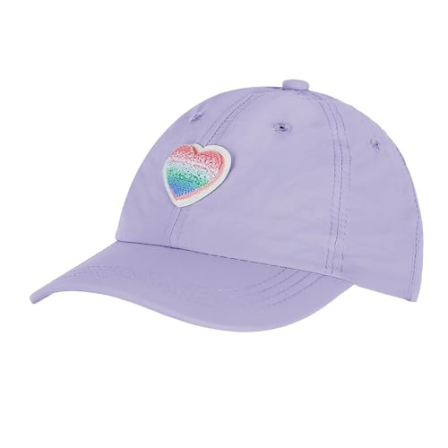 FakeFace Mädchen Basecap Schirmmütze mit Herz-Stickerei Kinder Schnelltrocknend Baseball Cap Kappe Sonnenhut Mädchen Sonnenschutz Sportkappe Einstellbar Baseballmütze Trucker Cap Kinderhut