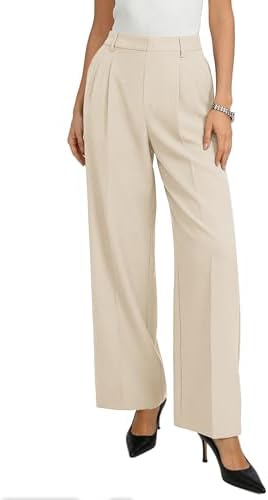 GRACE KARIN Women's Wide Leg Work Pants, Wrinkle Free High Waiste...