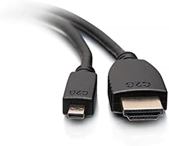 C2G 10ft (3m) Standard Speed HDMI to Micro HDMI Cable with Ethernet - 1080p HDMI 2.0 Gold Plated, Black - Image 3
