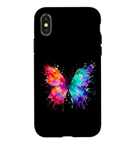 ADHD ���C���{�[ �o�^�t���C �X�v���b�V�� ��l�p ���ʉ� �A�[�g �X�}�z�P�[�X iPhone X/XS �p