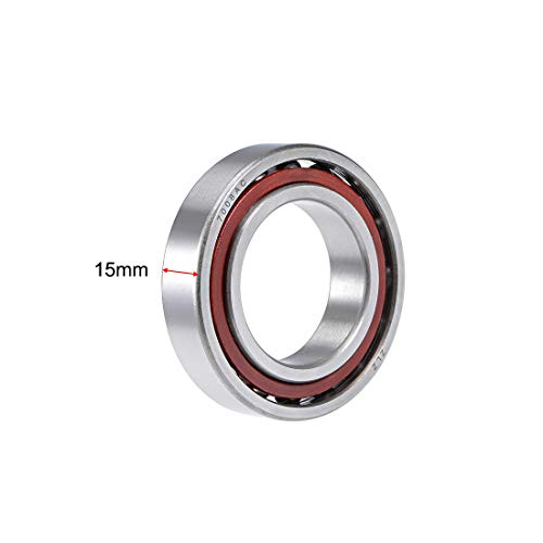 Uxcell 7008Ac Angular Contact Ball Bearing 40X68X15Mm, Single Row, Open, 25° Contact Angle 2Pcs #TOP2