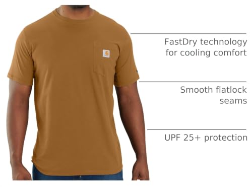 Image of Carhartt Men's Force Relaxed Fit Midweight Short-Sleeve Pocket T-Shirt