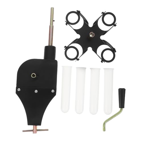 Luxshiny Centrífuga Manual De Laboratorio Manivela Para Experimentos De Química y Física Escuelas Apta Para Uso Exteriores y Capacidad Para Cuatro Tubos Color Negro