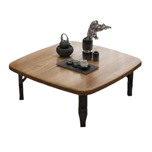 Aoasious �܂肽���ݎ����[�e�[�u�� �ؐ� �ؖڒ� �u���E�� 60×60×30cm �����` �ȃX�y�[�X ���[�֗� �R���p�N�g �R�[�q�[�e�[�u�� ���r���O ��l��炵 �J�t�F ������� (80*80*30,���C�g�E�H���i�b�g)