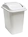 United Solutions WB0233 28-Quart Slim Fit Wastebasket with Swing Top Lid, 7 Gallon, White