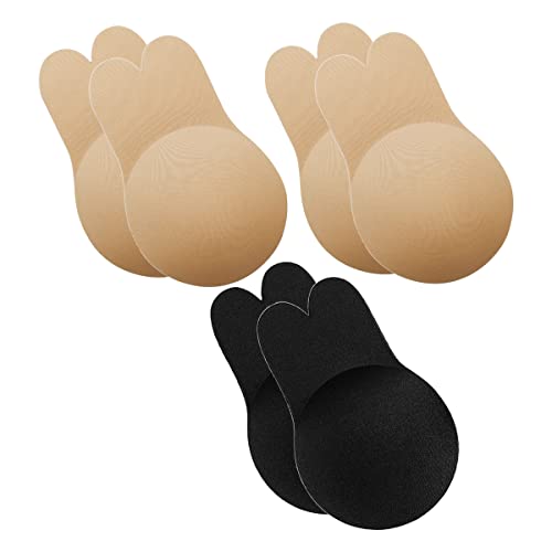 Jrzyhi Trägerloser Klebe BH Push Up,3 Paare Adhesive Aufkleber Rückenfreier Invisible Büstenhalter,Adhesive Nippel Cover Bra Für Damen Rückenfreies Abendkleid Ballkleider, Brautkleide, Badeanzug Cover