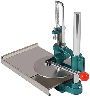 Pizza Dough Press Machine, Commercial Pizza Pastry Press Machine w/Dual Plates, Stainless-Steel Pizza Press w/ 0.2" Thick Disc, Kitchen Dough Pastry Manual Press Machine w/Cast Iron Base (7.9Inch)