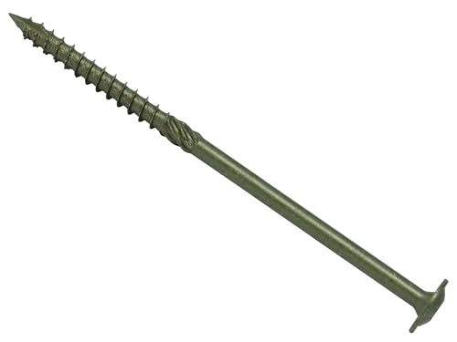 Image of Forgefix SPECTRE Timber Fix Screws 8.0 x 200mm GRN – Box of 50, ultra-heavy-duty, corrosion-resistant screws for structural timber and outdoor construction.
