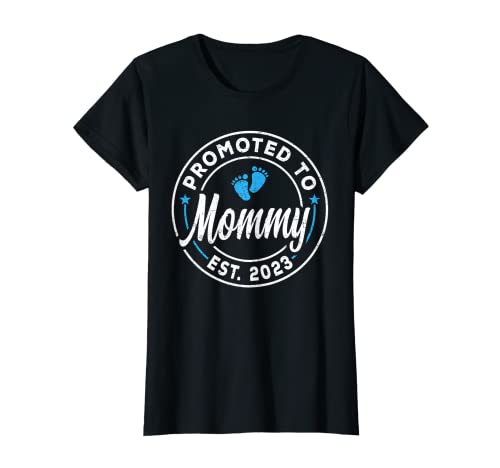 Mujer Promocionado a mamá 2023 divertida nueva mamá Camiseta