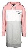 gant kinderkleidung  GANT Damen D1 Stripe Hoodie Dress Kleid, Rosa (Summer Rose 659), Large (Herstellergröße:L)