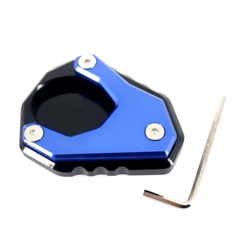 Extension de béquille moto Eliminator 500 plaque alu CNC bleue