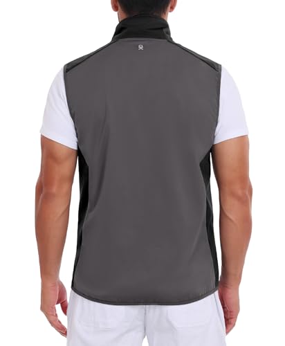 Image of Little Donkey Andy Men's Water-resistant Outerwear Vests, Stretch Windproof Vest for Cycling, Running, Golf