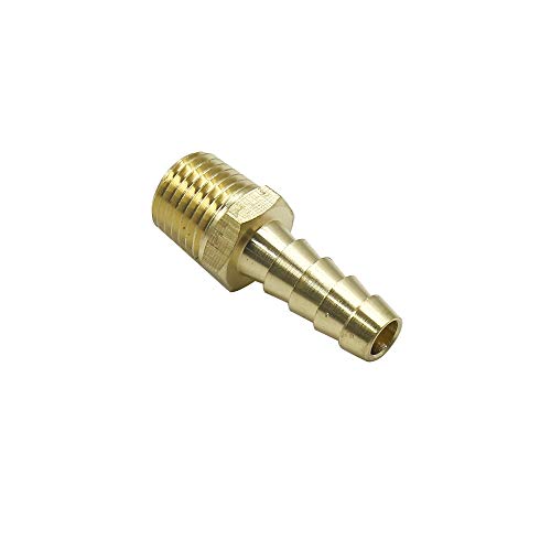 Phituoda 2Pcs 5/16" Hose Barb To 1/4" Npt Male Brass Quick Coupler, Air M Type Fittings Compression Hose Fittings Quick-Connect Fittings #TOP3