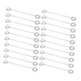 TOPBATHY 150 Stück Transparente PP Anhängerverschlüsse Runde Kopf pin klammern Lang Vielseitig für Bekleidungs Schuh Taschenetiketten Praktische Großpackung für Geschäftsbedarf