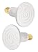 WUHOSTAM 100W 2 Pack Ceramic Heat Lamp,White Infrared Bulb Emitter Lamp Infrared Ceramic Heat Lamp Bulb for Pet Coop Heater Reptile Chicken Lizard Turtle Brooder Bulb -upgrade 2 Pack