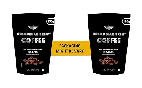Colombian Brew Coffee, 100% Arabica Roasted Coffee Beans 150g