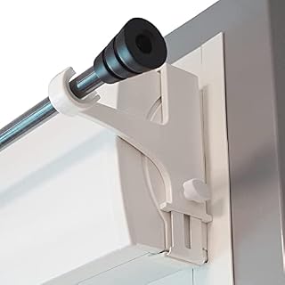 Store & Joinery 2.0 Set of 2 Supports - without drilling without adhesives - for Curtain Rods ø20-28mm - tension fixing on Roller Shutter Box Height 14-24 cm white - French Quality