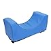 ChengyuWei Head Positioner Pillow, Wheelchair Headrest with Adjustable Straps, Blue PU Leather Neck Support Pillow for Bedridden Patients, Breathable Comfortable Head Stabilizer for