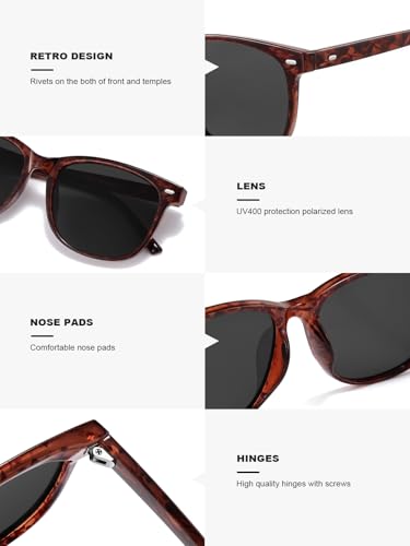 Wzerry Sunglasses for Women Polarized, Sun Glasses Vintage Style Trendy Round UV400 Protection Lens — view 2