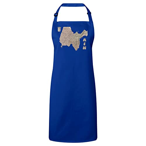 Tablier cuisine bleu Ain 01 cadeau idéal carte ancienne Bourg-en-Bresse