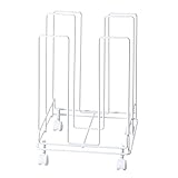 パール金属 収納 ダンボール ラック ダンボールストッカー ワイド キャスター付 幅31 × 奥行30.5 × 高さ46cm そのまま結束できる ホワイト HB-6812