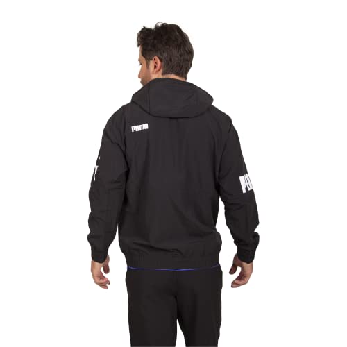 Puma Men's Power Hooded 1/2 Zip Windbreaker, Black, Large #TOP1