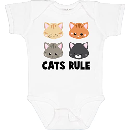 Image of inktastic Cats Rule with Cat Heads Baby Bodysuit