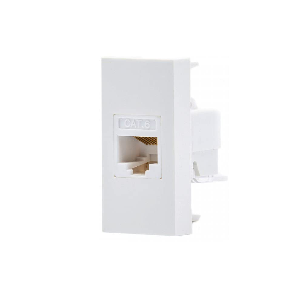 Maclean MCE725W LAN Socket CAT.6 Universal Network Socket Modular Wall Socket Flush Mount (LAN Socket, White) - Image 2