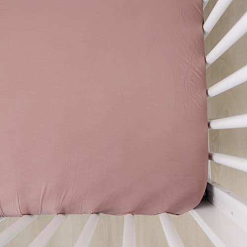 Image of Mebie Baby Stretch Sheet (Dusty Rose)