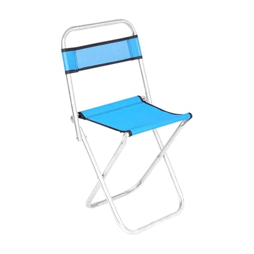 Abcsea 1 Pieza Sillas Plegables Acampada, Silla de Pesca Plegable, Sillas Plegables de Jardín, Sillas Plegables Portatiles - Azul