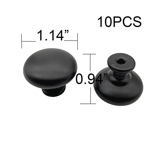 Santousi Round Cabinet Knobs Black Kitchen Knobs Modern Drawer Dresser Handle Knobs Furniture Door Pull Knobs Aluminum Alloy Handle Pull Knobs Pack Of 10 #TOP1
