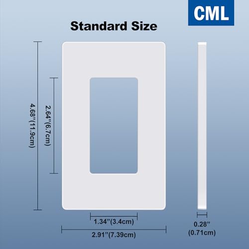 Plaques de commutation de luxe CML blanc mat en polycarbonate haute durabilité sans vis