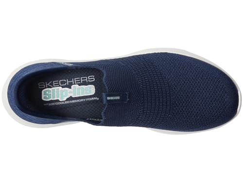 Skechers Sport Women's Women's Hands Free Slip Ins Ultra Flex 3.0 Smooth Step Sneaker, Navy, 7 Wide3