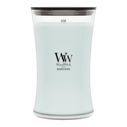 WoodWick Magnolia Birch Scented Candle, Crackling Wick, 21.5oz
